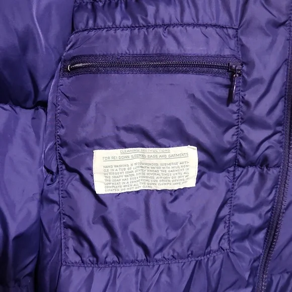 REI Vintage Goose Down Quilted Puffer Jacket Purple Size Large - Picture 7 of 13